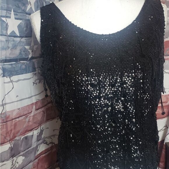 Beaded tank top, retro - Picture 1 of 6